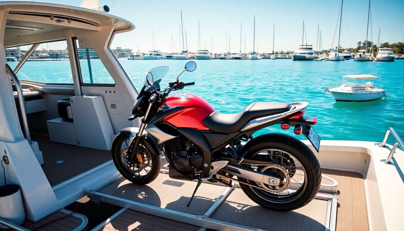 Comment transporter sa moto par bateau : guide pratique