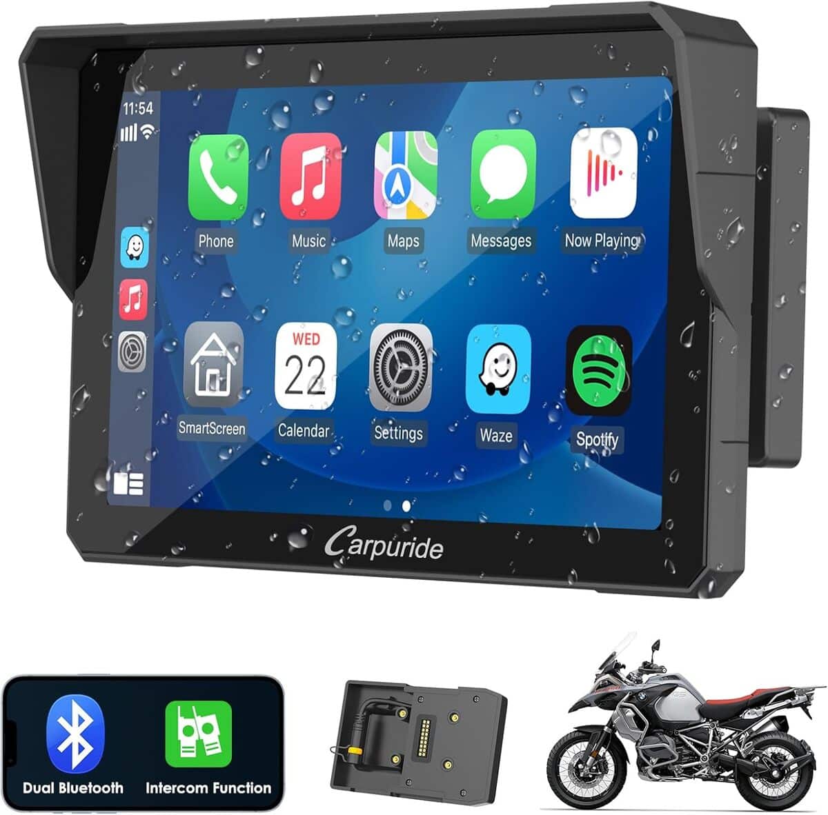 Test du Carpuride W702B Pro : รฉcran moto 7 pouces pour BMW avec CarPlay et Android Auto
