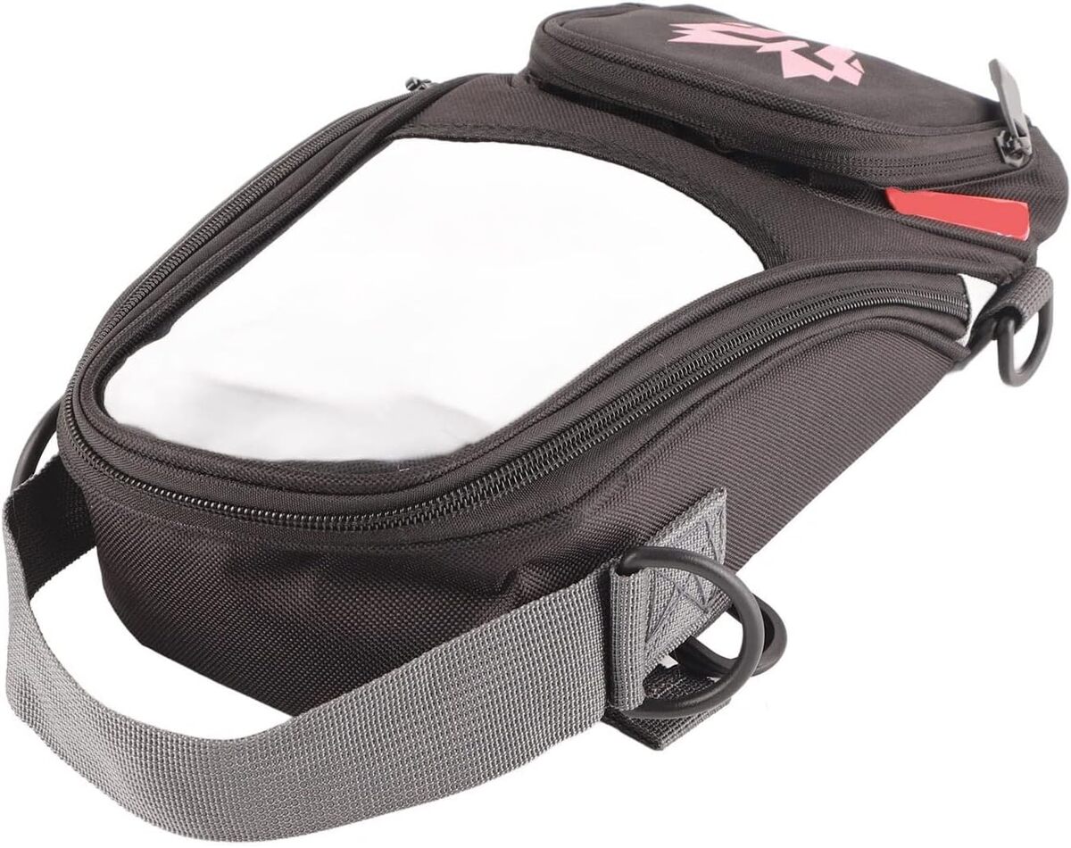 Test du sac de rรฉservoir moto รฉtanche 4, 5 L : fixation magnรฉtique rouge