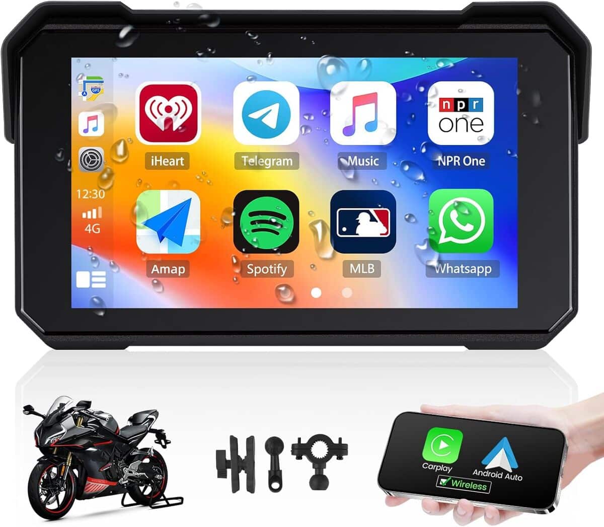 Test : รฉcran portable Sixtop Carplay et Android Auto pour motos