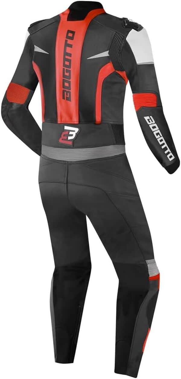 Bogotto Misano Combinaison en cuir de moto deux pièces, schwarz/rot, 52