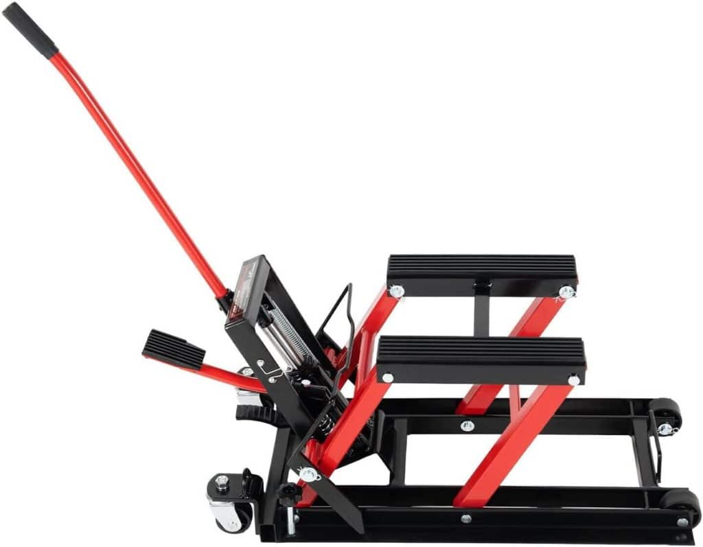 Test du cric de moto 680KG pont élévateur à ciseaux robuste