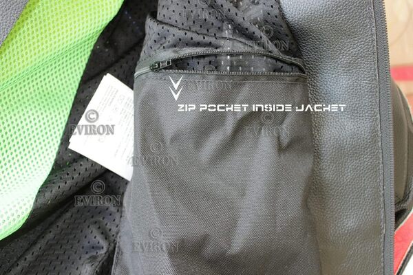 Combinaison de moto 2 pièces en cuir au design multicolore (XXL, noir et rouge)