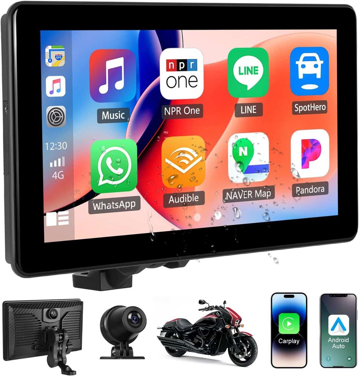 Test : cAMECHO navigation moto 7'' Carplay et Android Auto