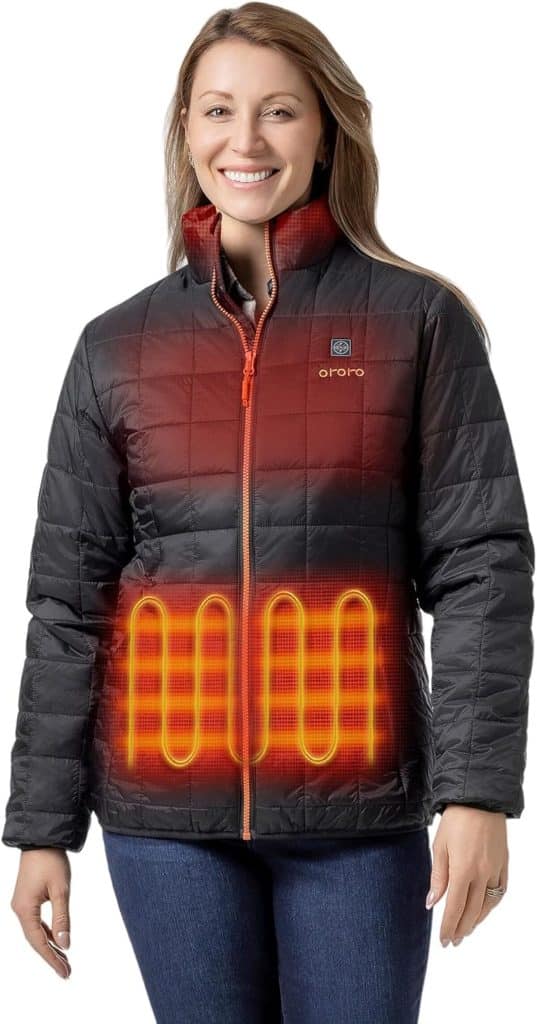 Test de la veste chauffante Ororo matelassée pour femme : chaleur et confort garantis