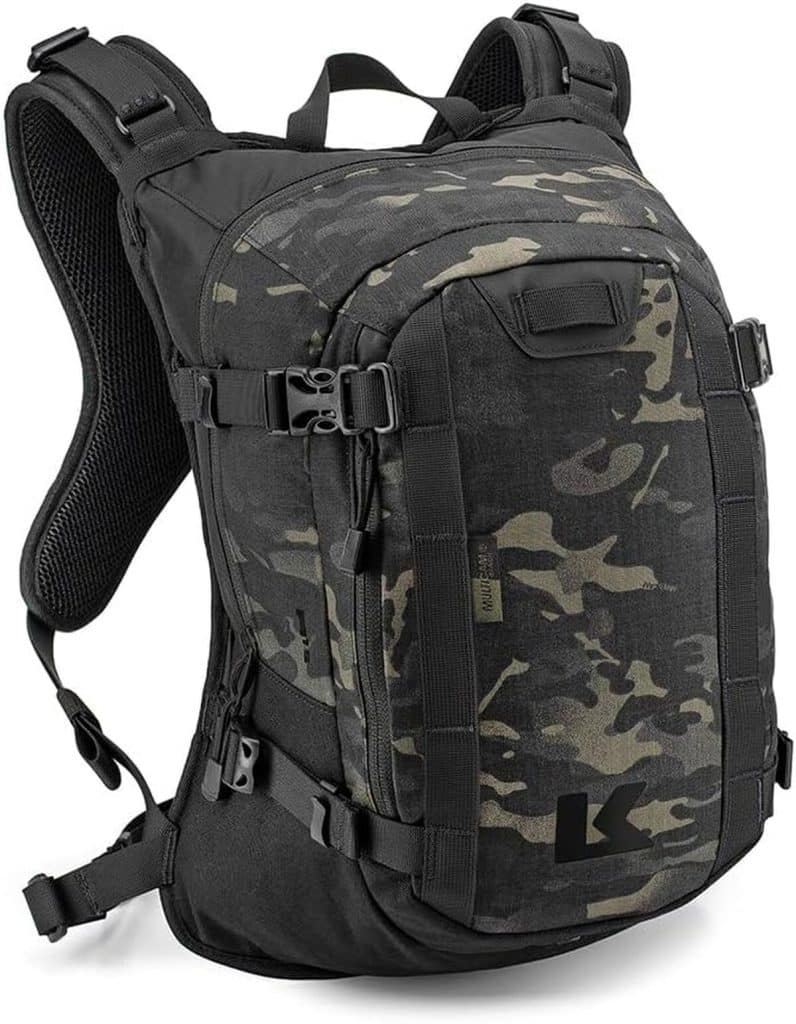 Test du sac à dos moto Kriega R15 MultiCam noir, 15L