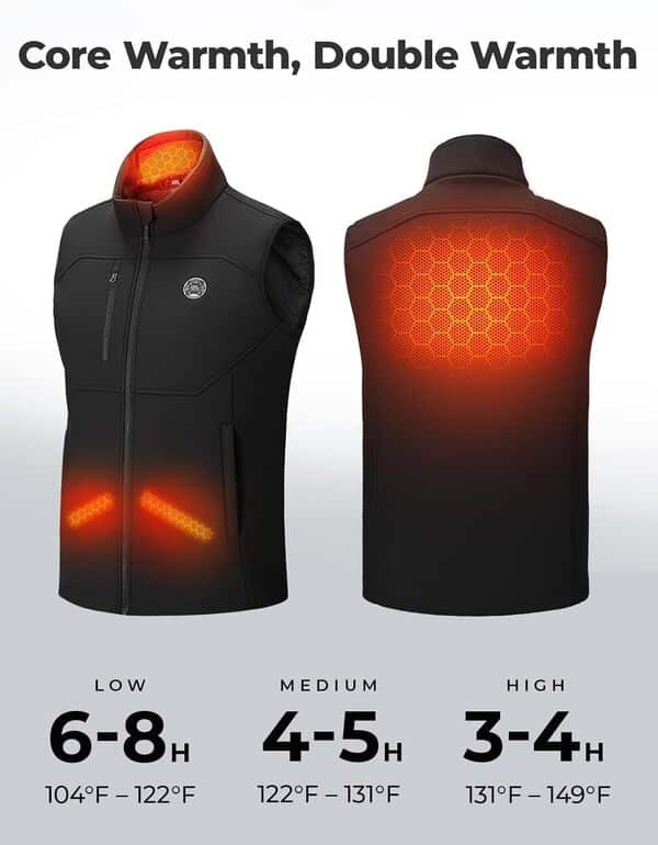 Gilet Chauffant Femme Sans Manches G-HEAT - 3 Zones Chauffantes, Autonomie 7h - Déperlant, Coupe-vent, Stretch - Pour Sport Et Ville
