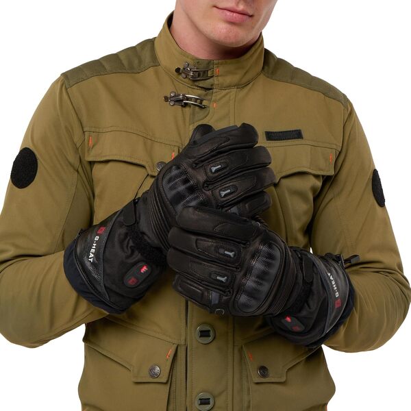 G-HEAT - Gants Moto Chauffants ALLROADS+ - Mixtes - Étanches - Norme CE - Certification 1KP - Usages : Moto, Scooter, Trottinette, VTT. Fournis avec 1 Paire de Batteries et câble de Recharge