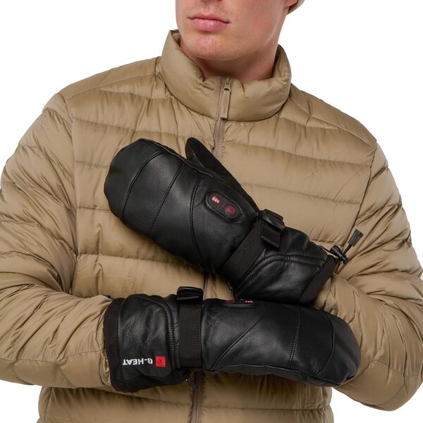 G-HEAT - Moufles de Ski chauffantes LIMIT-30 - Mixtes - Tactiles - Doigts préformés à l'intérieur - Leash Amovible - Usages : Sports d'hiver. Fournis avec 1 Paire de Batteries et câble de Recharge.