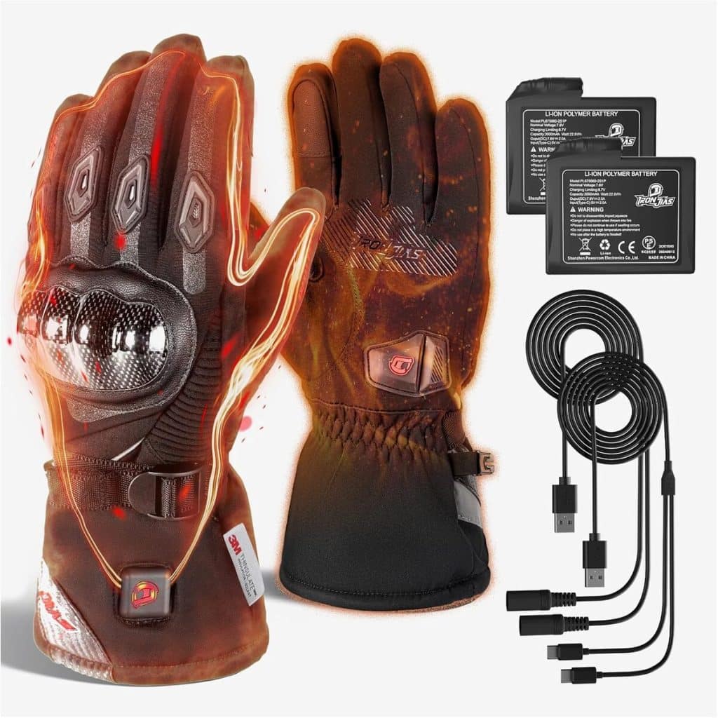 Test : gants chauffants Borleni moto hiver - efficacité 3000mAh