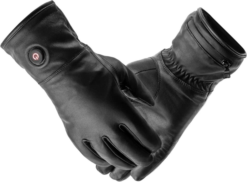 Test : gants chauffants en cuir XL 4000 mAh, parfaits pour l'hiver