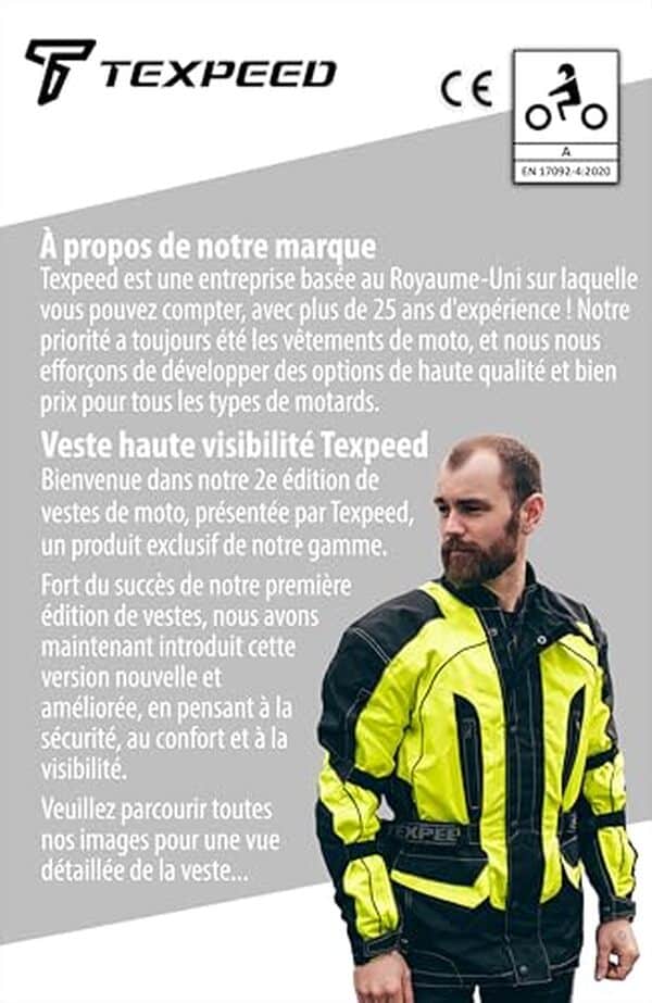 Découvrez notre analyse complète de la veste motard Texpeed haute visibilité 7XL : caractéristiques, confort et avis des utilisateurs pour un achat éclairé.