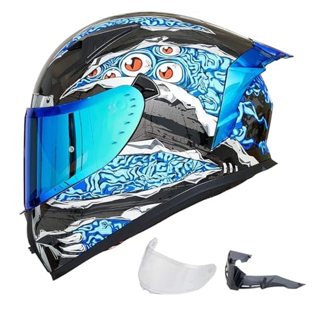 Test du casque moto intégral ILM Z501 Manta Blue