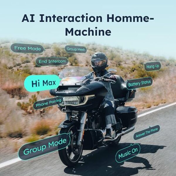 Découvrez l'intercom moto ASMAX F1 : profitez de la technologie Bluetooth avec réduction de bruit pour une communication claire et sécurisée sur la route.