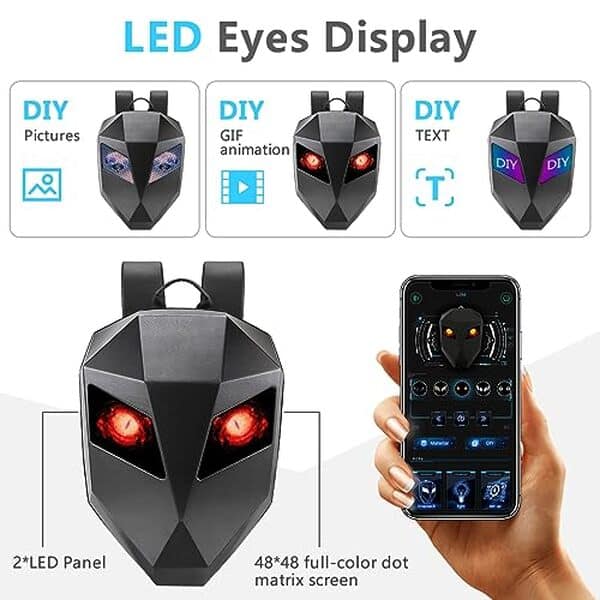 Découvrez le sac à dos moto MCLWSQ : étanche, doté de LED et de connectivité Bluetooth pour des trajets sécurisés et stylés.