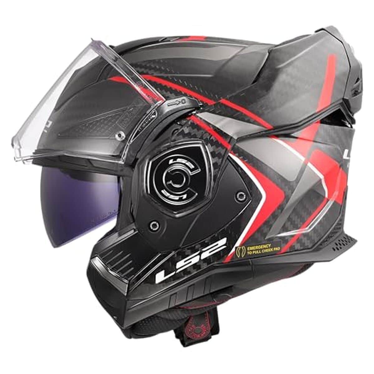 Essai du casque modulable LS2 Advant X Carbon Future II rouge brillant xL