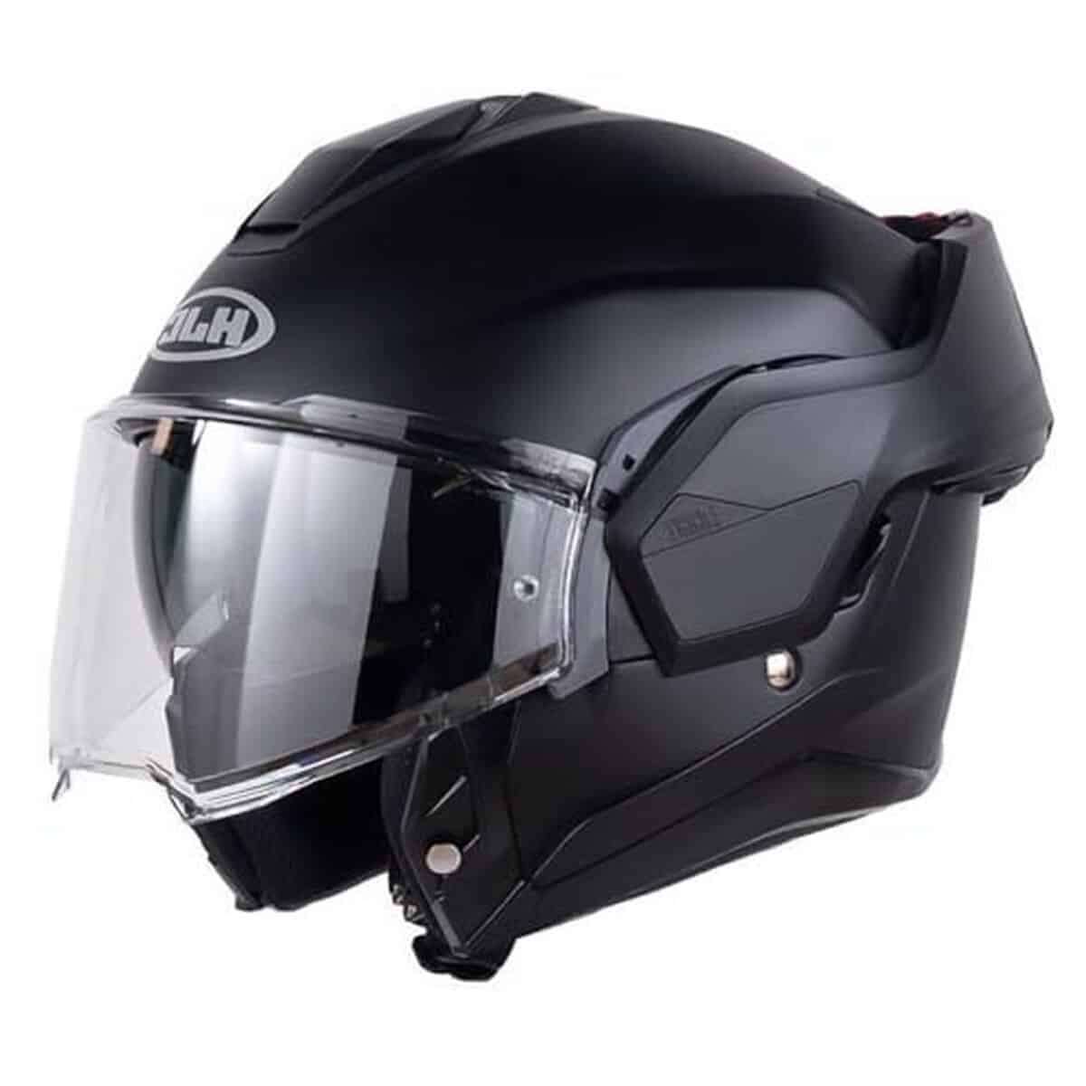 Test du casque moto modulable HJC i100 semi mat noir