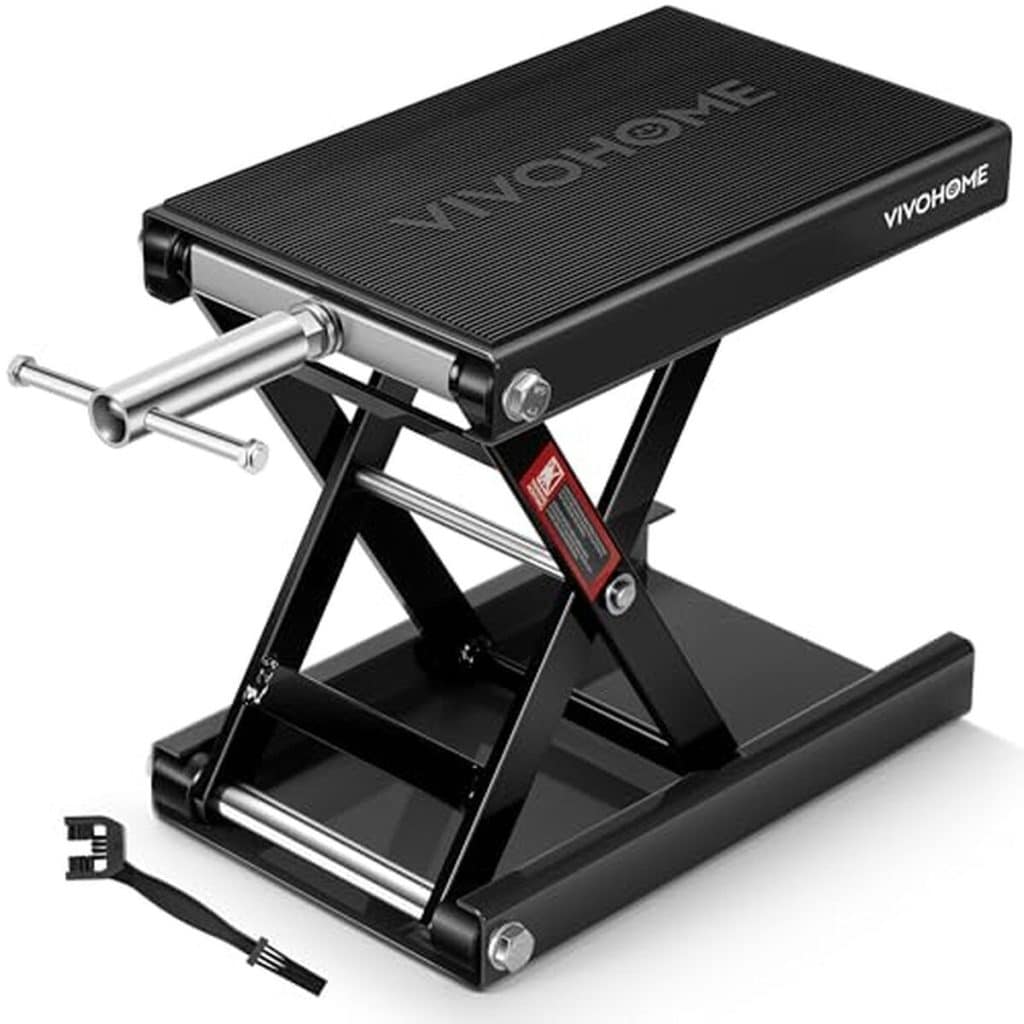 Test du cric élévateur large VIVOHOME en acier moto ATV noir