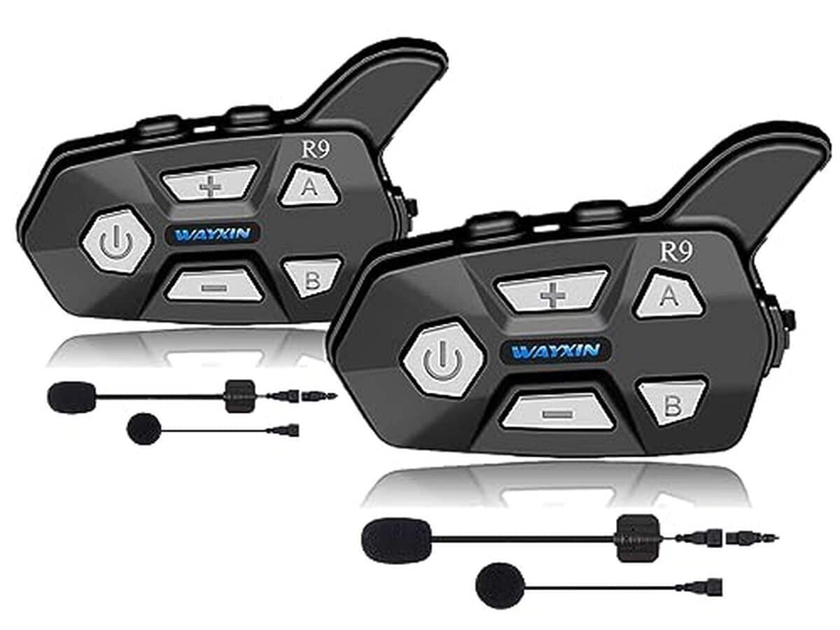 Test intercom moto WAYXIN R9 : communication 6 casques, 1500 m