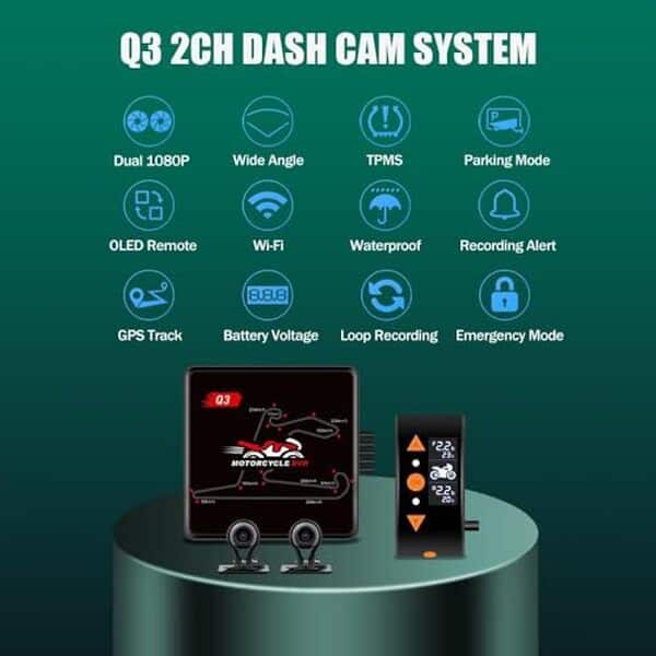 Découvrez notre avis sur la dashcam vSYSTO Q3 pour moto, avec caméra double lentille 1080P, fonction GPS et performances de pointe pour plus de sécurité en route.