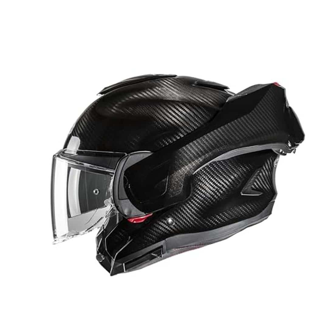 Test du casque modulable hjc f100 carbon black