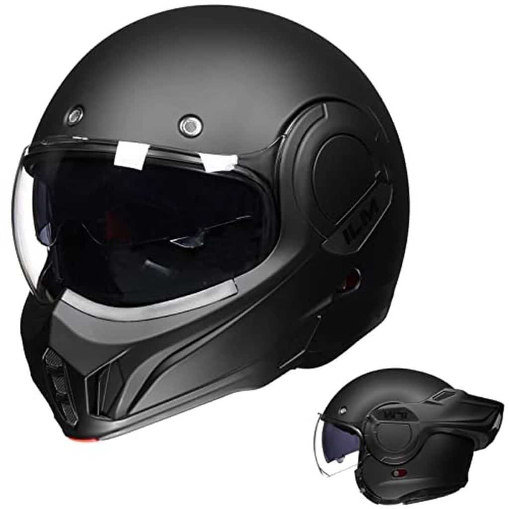 Test du casque moto intégral modulable ILM B707 noir mat 2XL