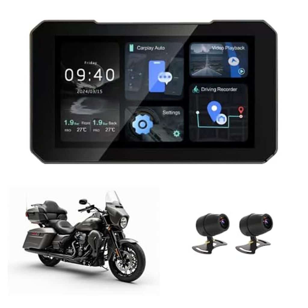 Test : moto dashcam & navigation 5" étanche avec apple carplay