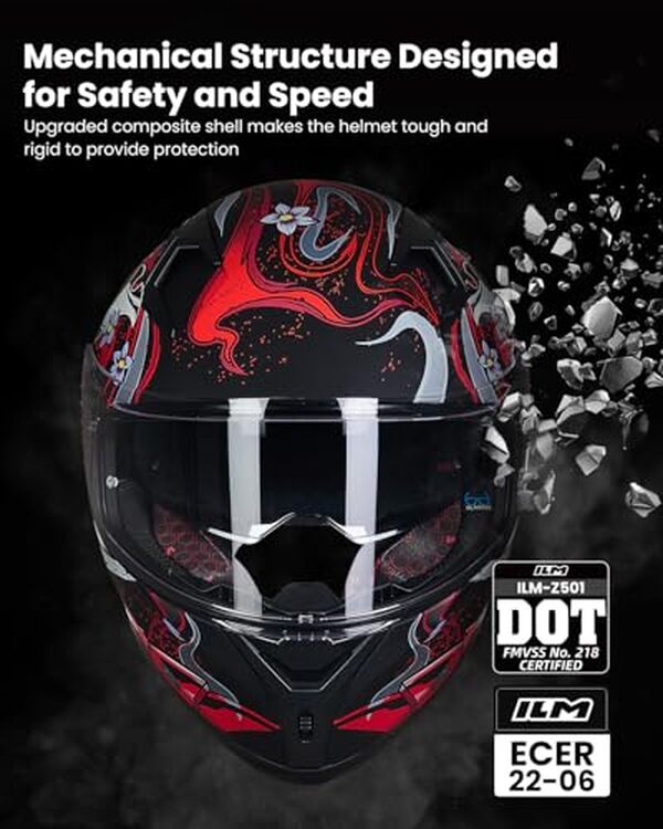 Découvrez notre test du casque moto ILM ECE Z501 : protection homologuée ECE, design rouge élégant et confort optimal pour vos trajets en moto. 
