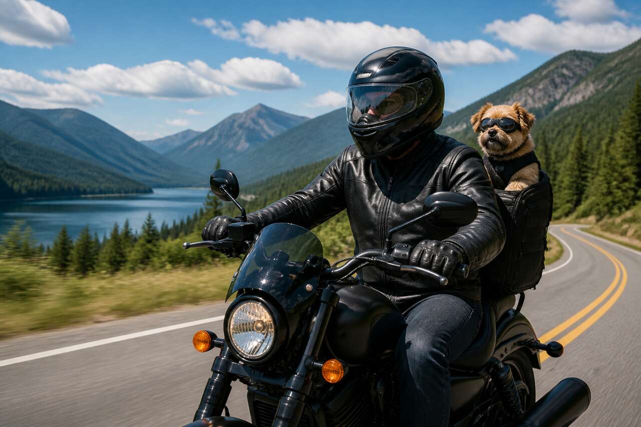Transporter un chien à moto : conseils pratiques