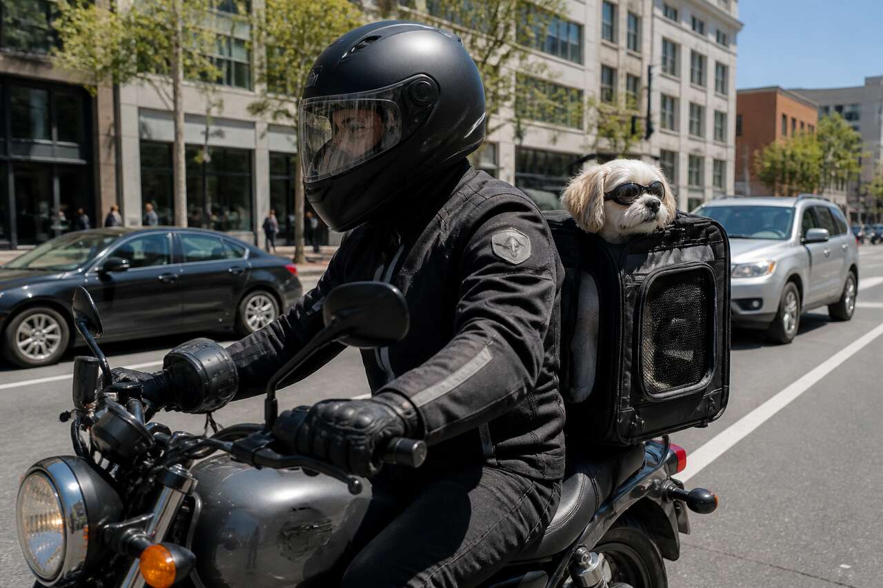 Les solutions pour transporter un chien à moto
