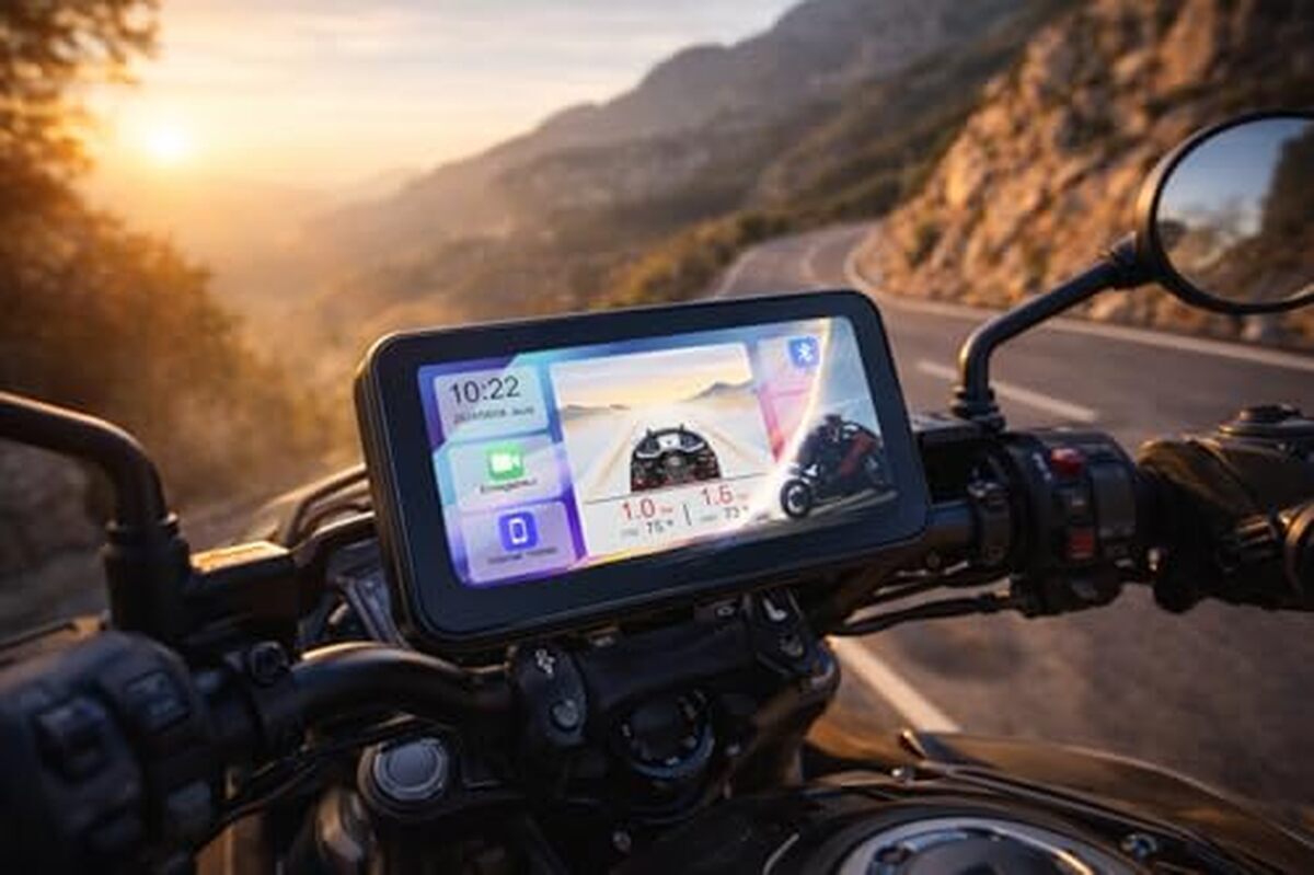 Test de l'AWESAFE Moto : carPlay, android Auto et GPS étanche