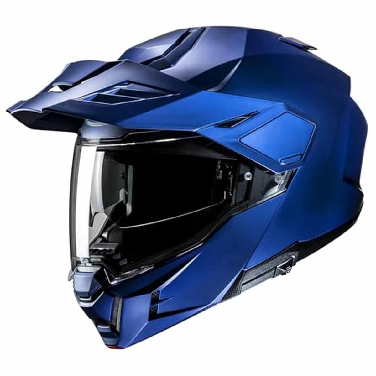 Test du casque moto modulable HJC i80 XL bleu métallique