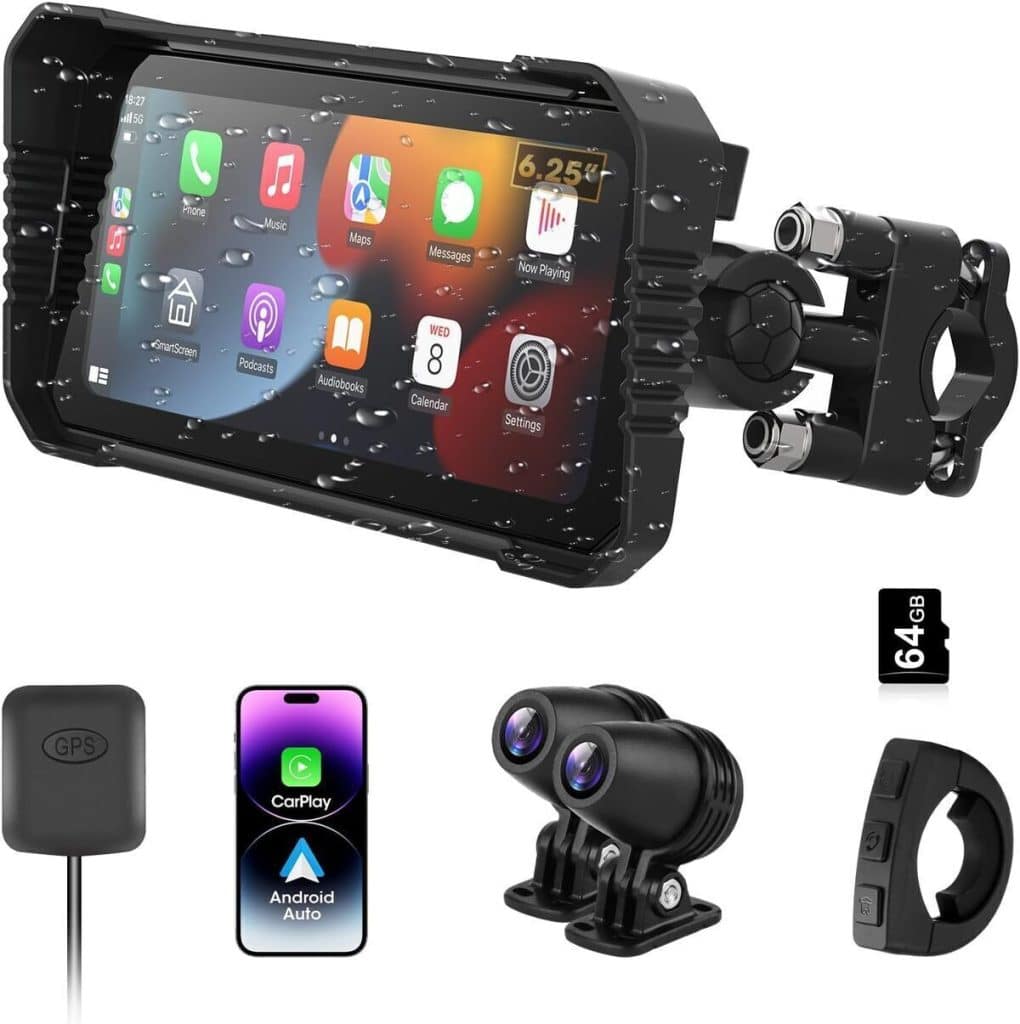 Test Vtopek Carplay Moto : dashcam 4k, gps Et Double Bluetooth