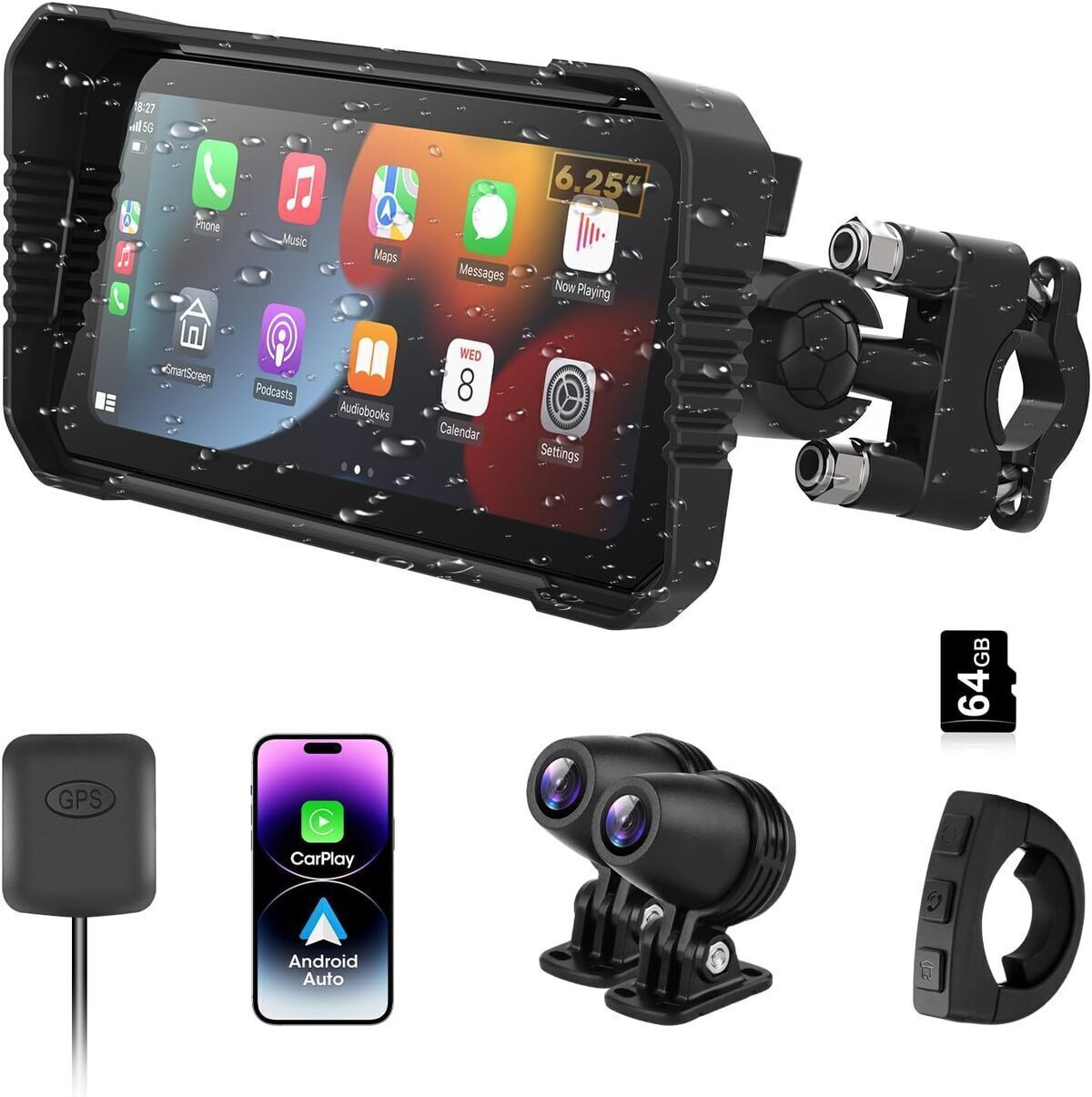 Test Vtopek Carplay Moto : dashcam 4k, gps Et Double Bluetooth
