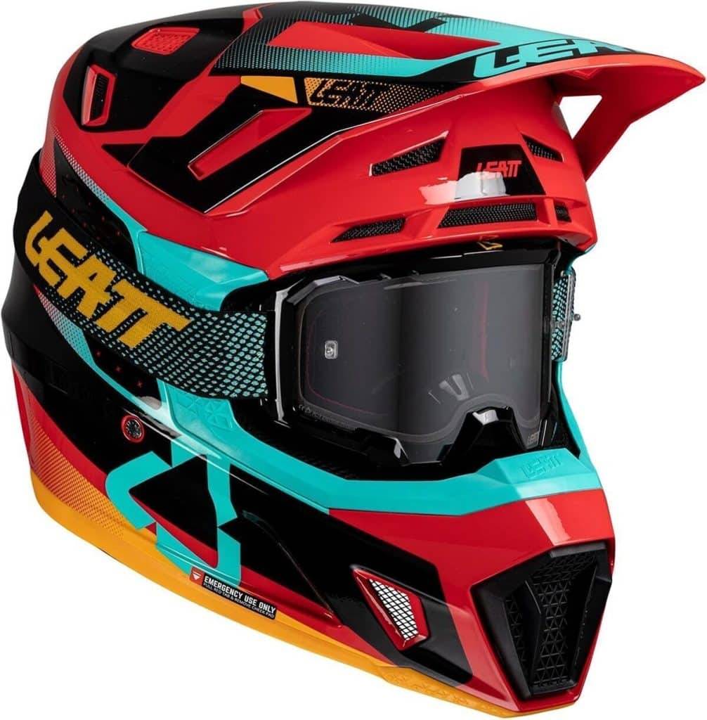 Test : casque moto Leatt 7.5 V25 avec lunettes intégrées