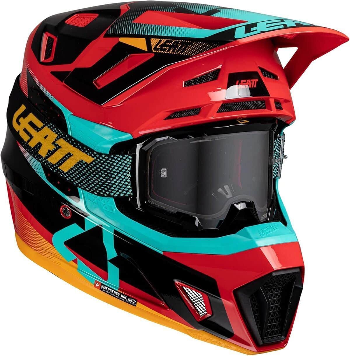 Test : casque moto Leatt 7.5 V25 avec lunettes intégrées